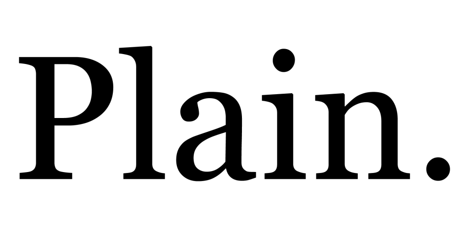 Plain. Logo