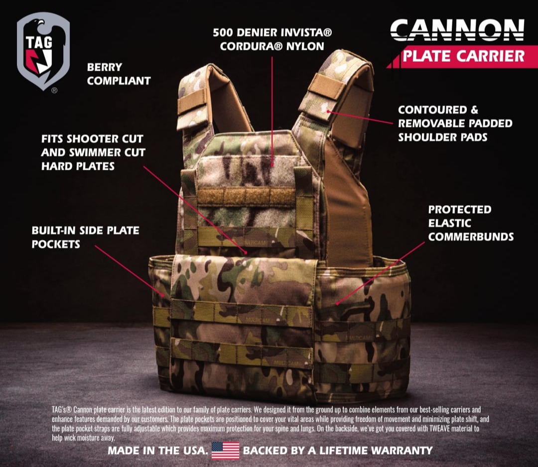 plate carrier handout for TAG brand