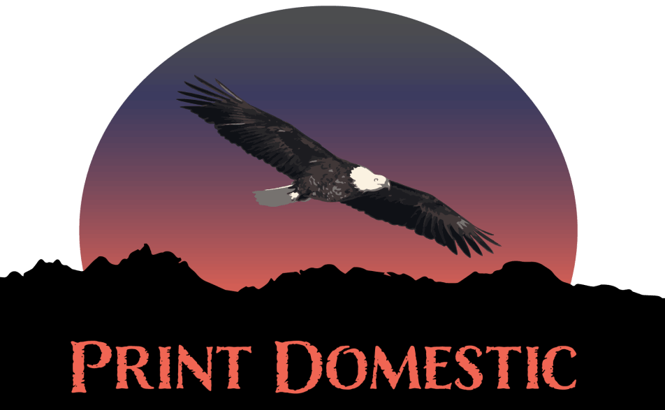 Print Domestic Logo with an Eagle